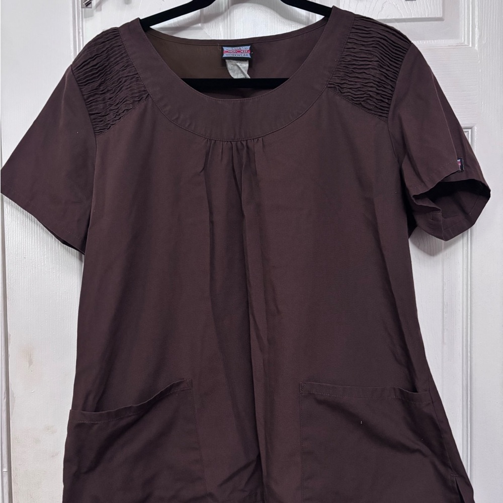 Brown Short Sleeve Top